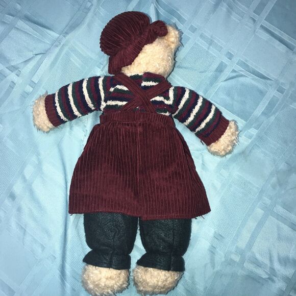 TB Trading Company BOY AND GIRL CHRISTMAS TEDDY BEARS Weighted Stuffed Plush - Picture 5 of 5